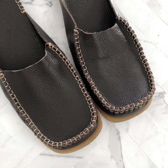 SOUL OF AFRICA Leather Nerina Khulani Slide Shoes Brown Size 8 - Picture 2 of 6